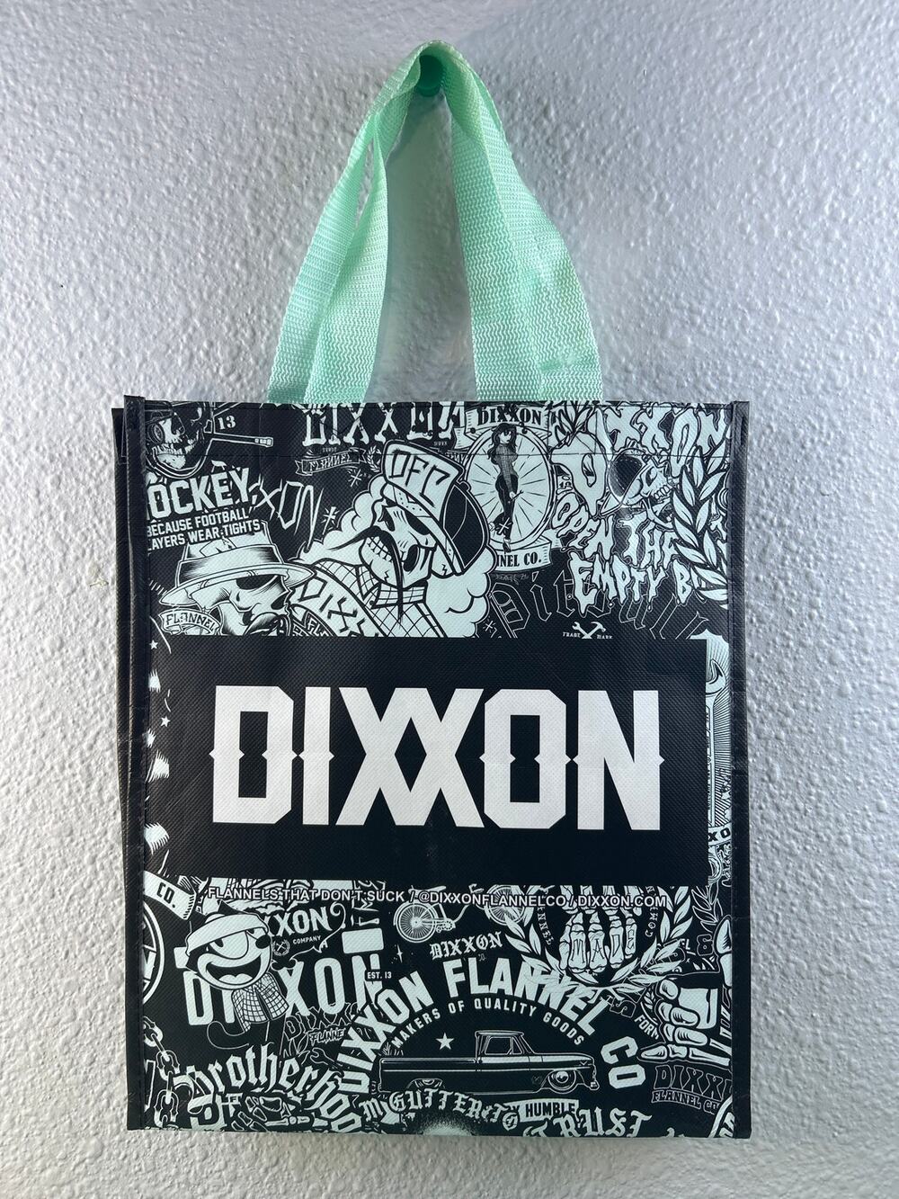 Dixxon Flannel Co. Reusable Limited Edition Tote Bag Teal Black